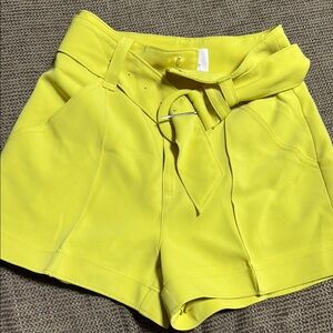 Cinq a Sept Yellow High Waist Shorts